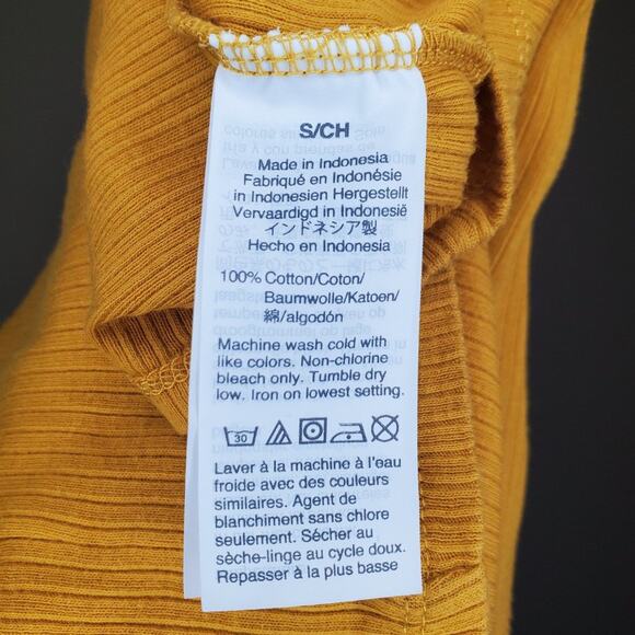 Madewell Yellow Ribbed Tank Top Small - Picture 7 of 8